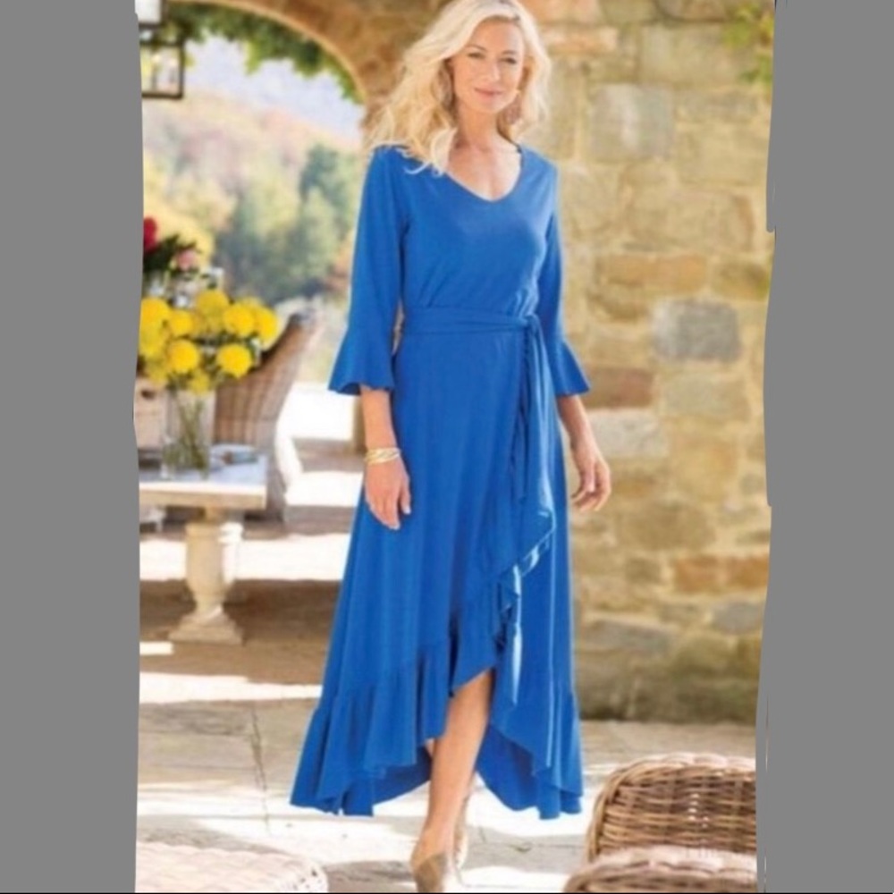 Soft Surroundings Blue Midi/Maxi Dress
